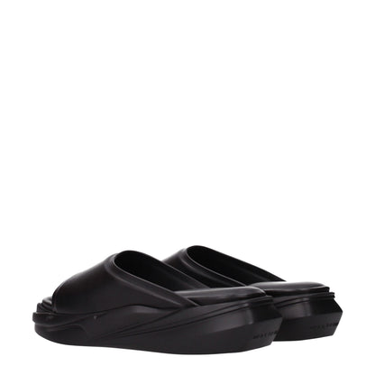 Sandales-chaussons en cuir noir Alyx