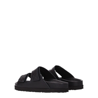 Sandales-chaussons en cuir noir Palm Angels