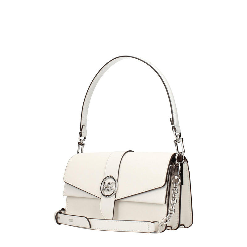Michael Kors White Leather Handbag - Élégance et Polyvalence