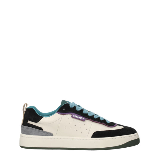 Kenzo, baskets basses en cuir multicolore