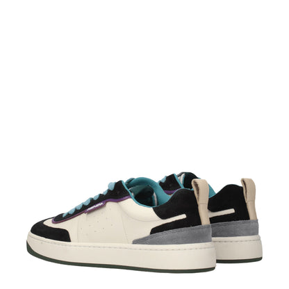 Kenzo, baskets basses en cuir multicolore