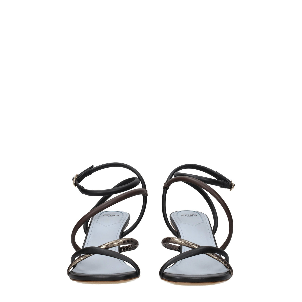 Fendi Multicolor Leather Flat Sandals for Women