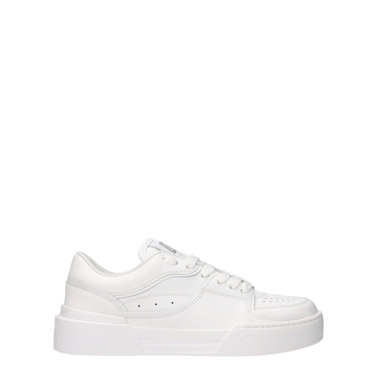 Dolce & Gabbana White Leather Low Tops - Stylish Comfort