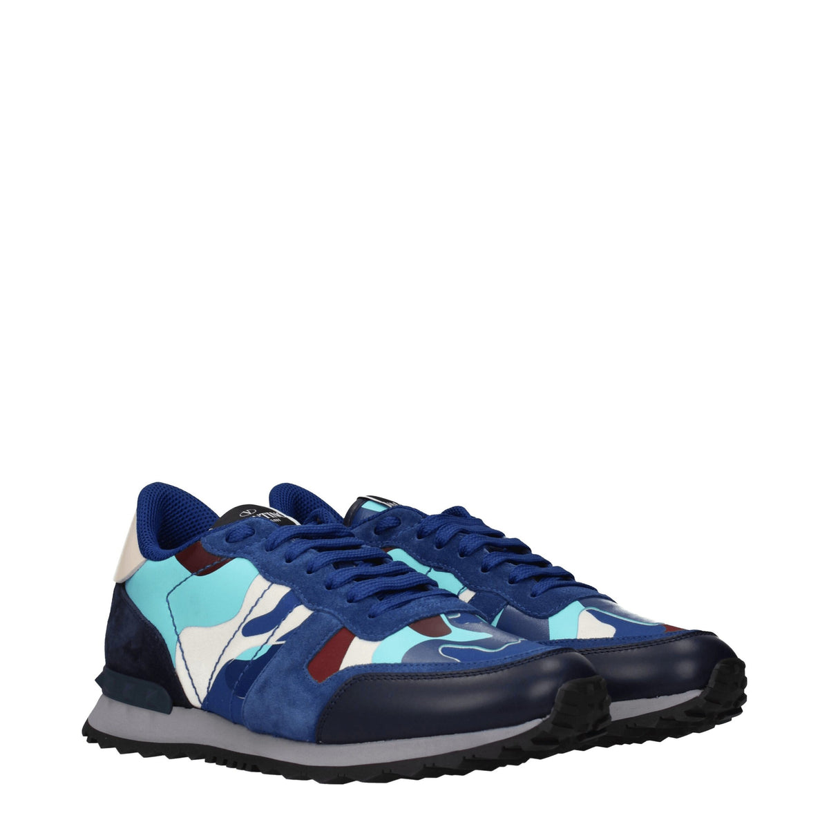 Valentino Garavani Sneakers en Cuir Bleu pour Hommes