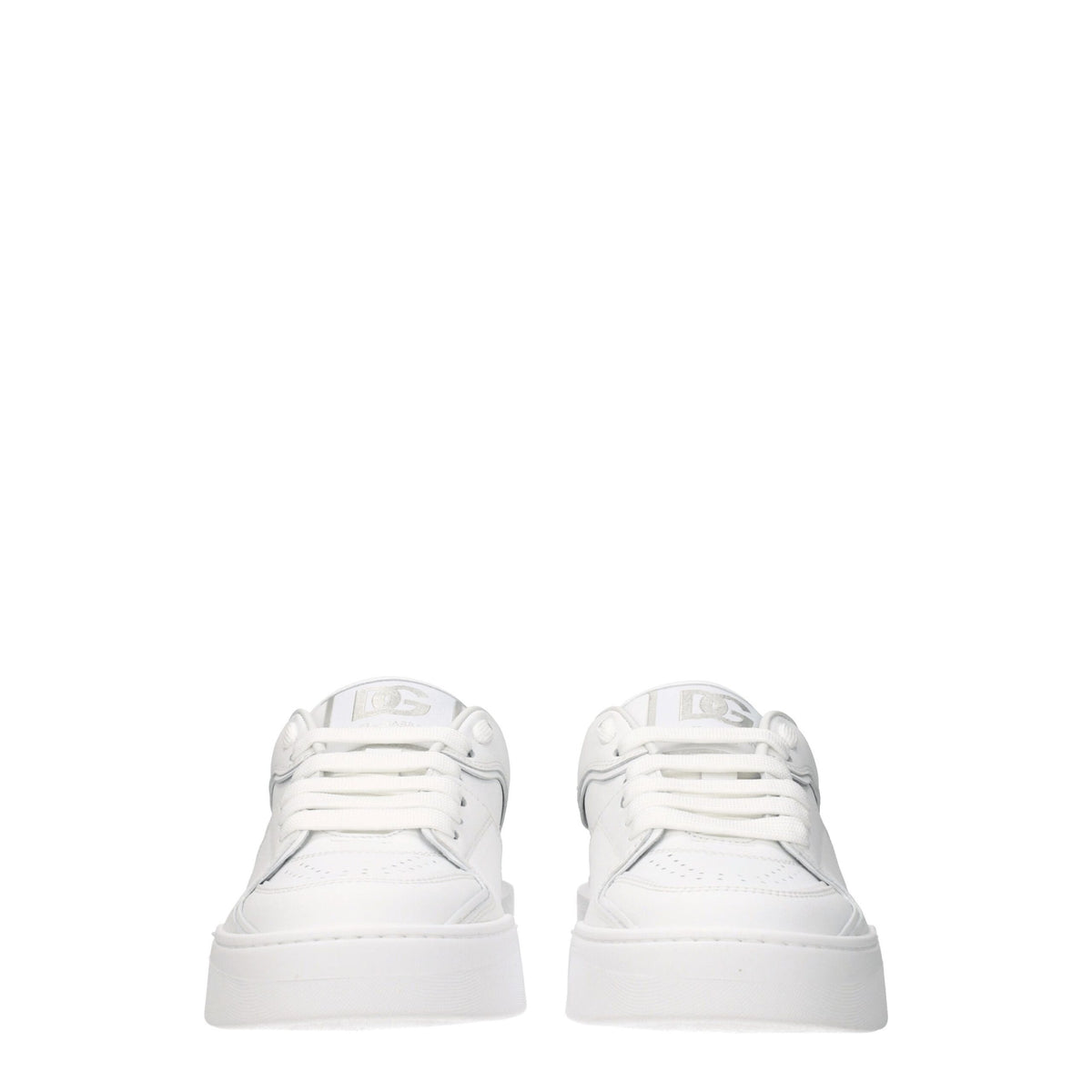 Dolce & Gabbana White Leather Low Tops - Stylish Comfort