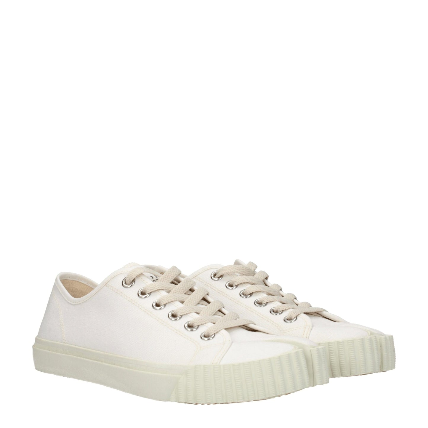 Baskets basses en tissu blanc de Maison Margiela