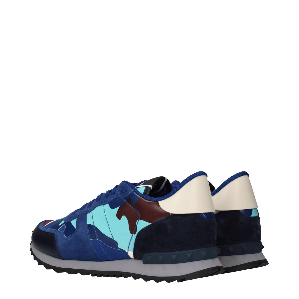 Valentino Garavani Sneakers en Cuir Bleu pour Hommes