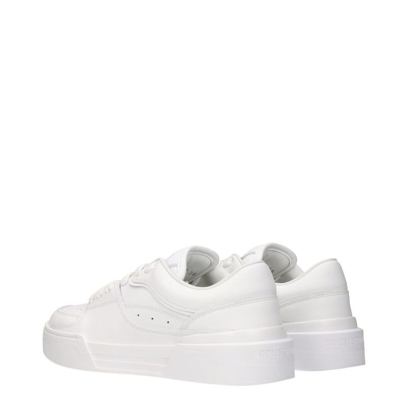 Dolce & Gabbana White Leather Low Tops - Stylish Comfort