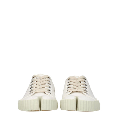 Baskets basses en tissu blanc de Maison Margiela