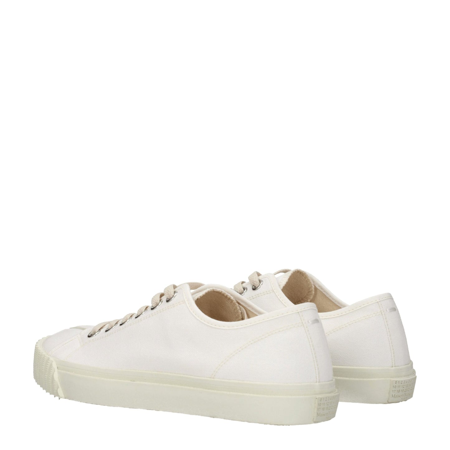 Baskets basses en tissu blanc de Maison Margiela