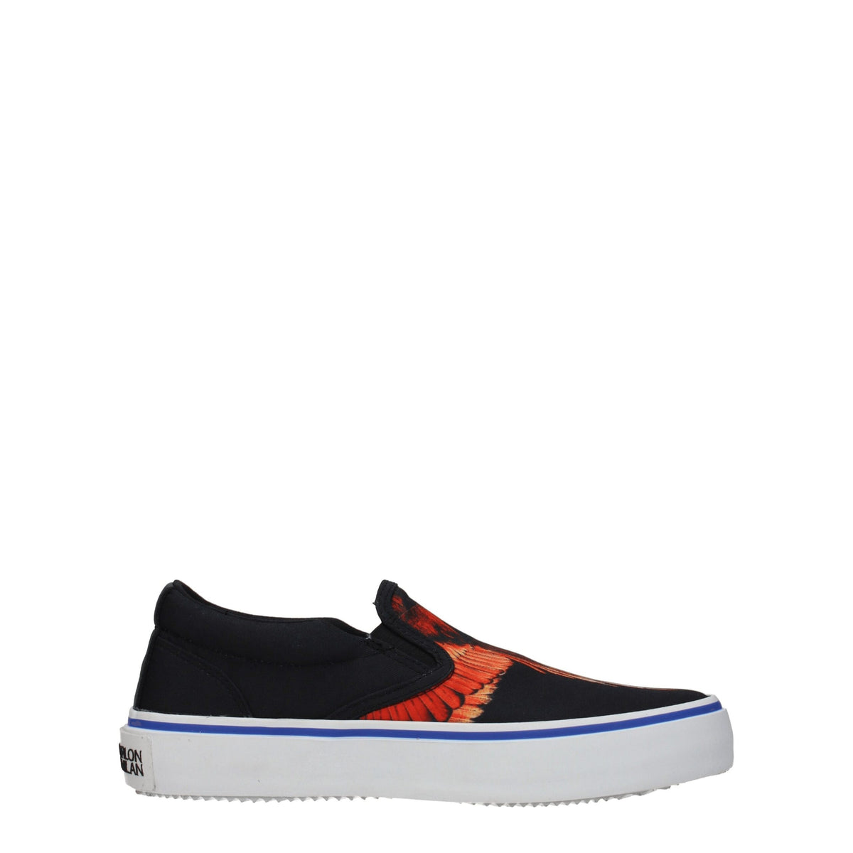 Marcelo Burlon Black Fabric Slip-On Loafers for Men