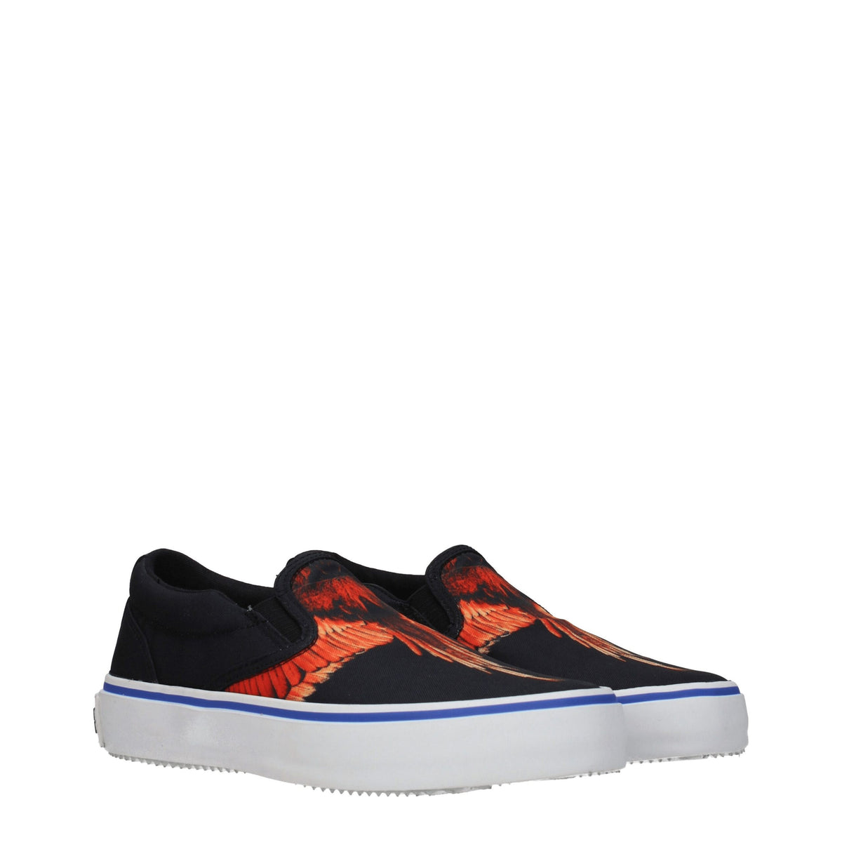 Marcelo Burlon Black Fabric Slip-On Loafers for Men