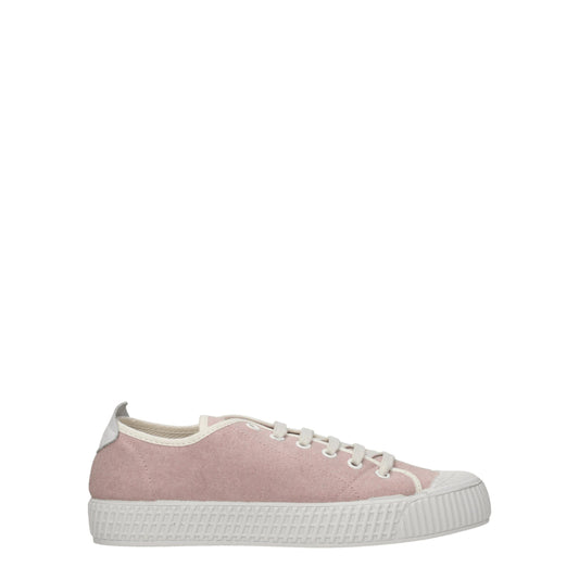 Car Shoe Roze Linnen Lage Sneakers