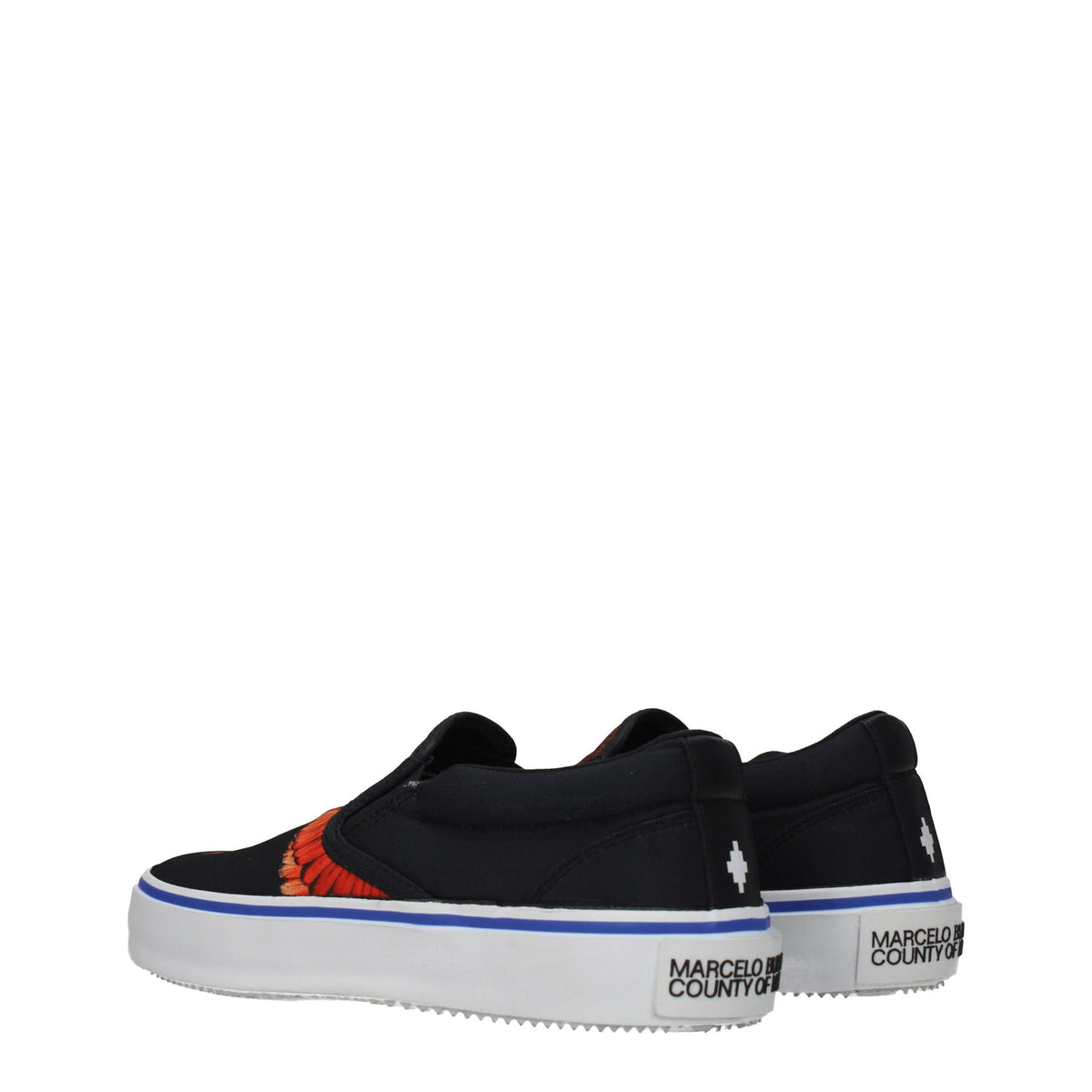 Marcelo Burlon Black Fabric Slip-On Loafers for Men