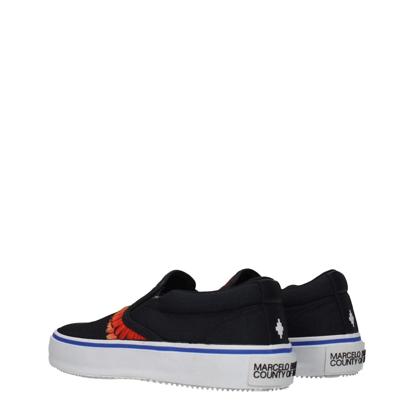 Brogues en tissu noir à enfiler de Marcelo Burlon