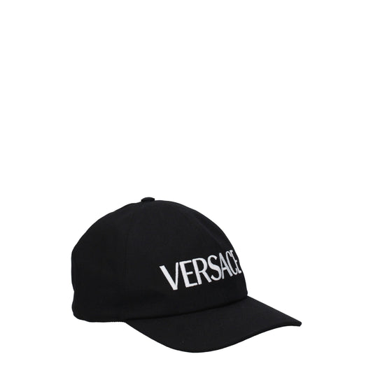 Casquette Versace en coton noir (casquette de baseball)