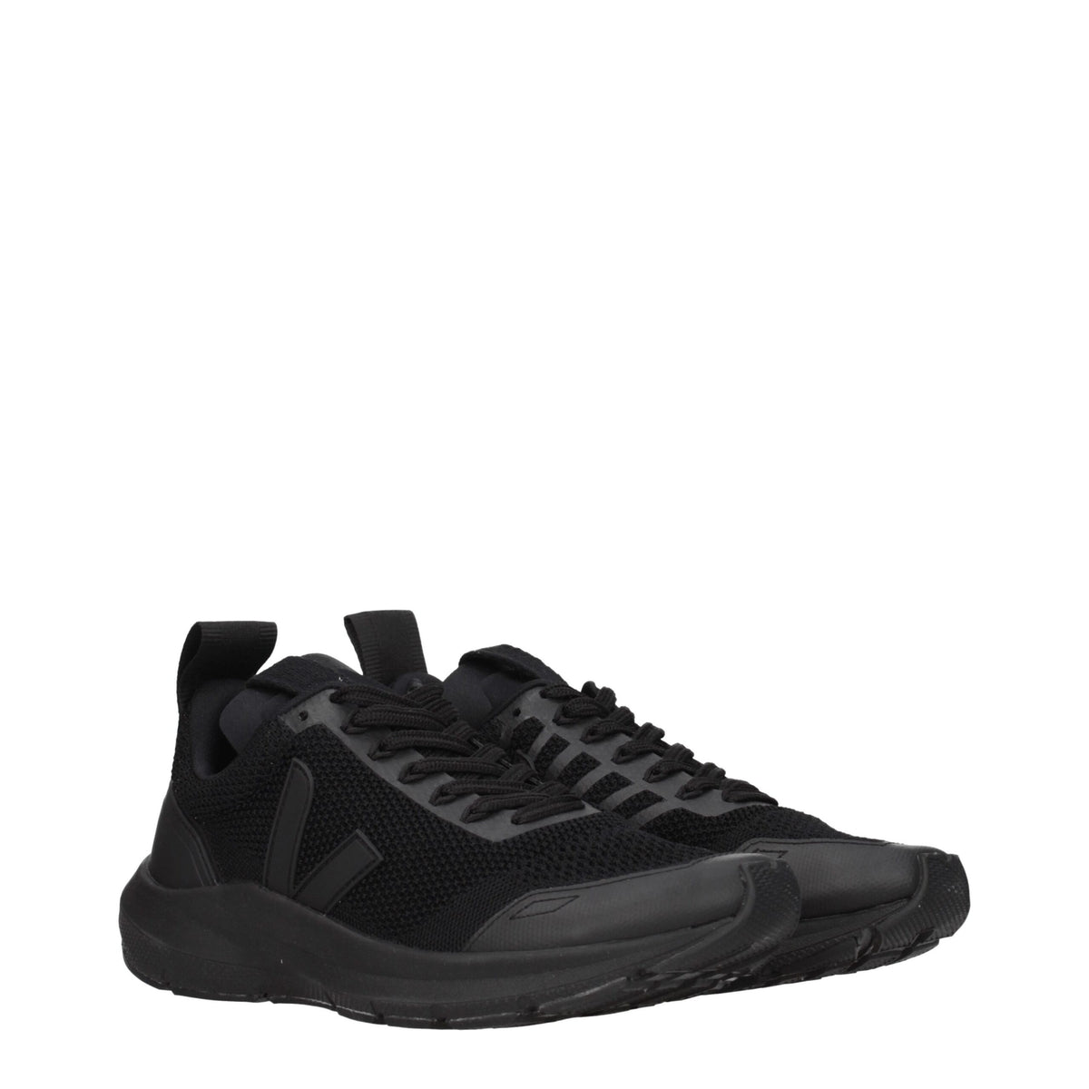 Veja Black Fabric Athletic Sneakers - Sporty Glam Style