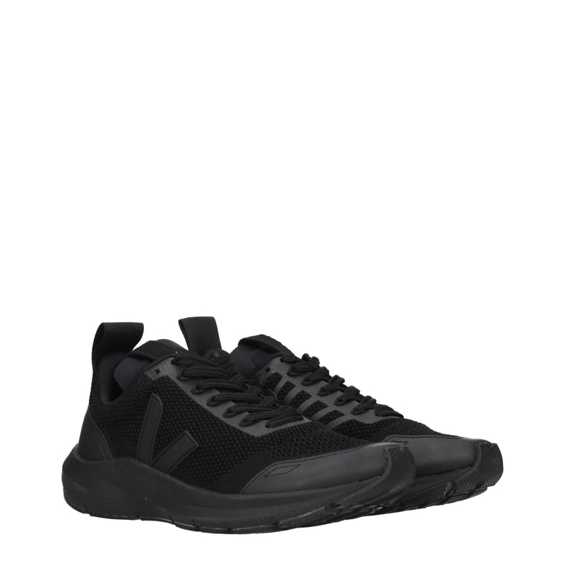 Veja Black Fabric Athletic Sneakers - Sporty Glam Style