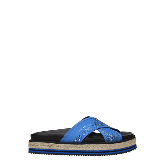 Kenzo blauwe veterslippers