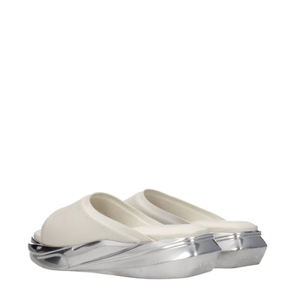 Sandales-chaussons en cuir gris Alyx