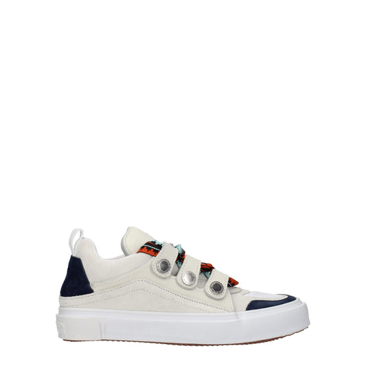 Baskets basses en cuir beige de Marcelo Burlon