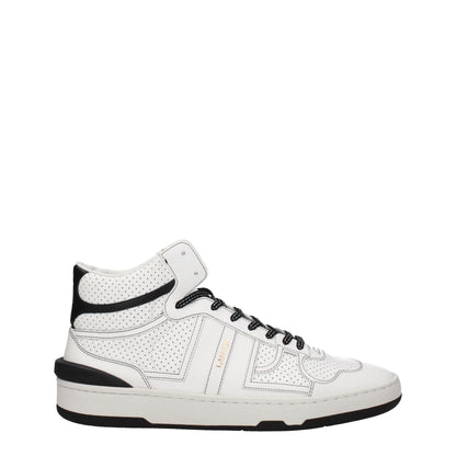 Baskets montantes en cuir blanc Lanvin