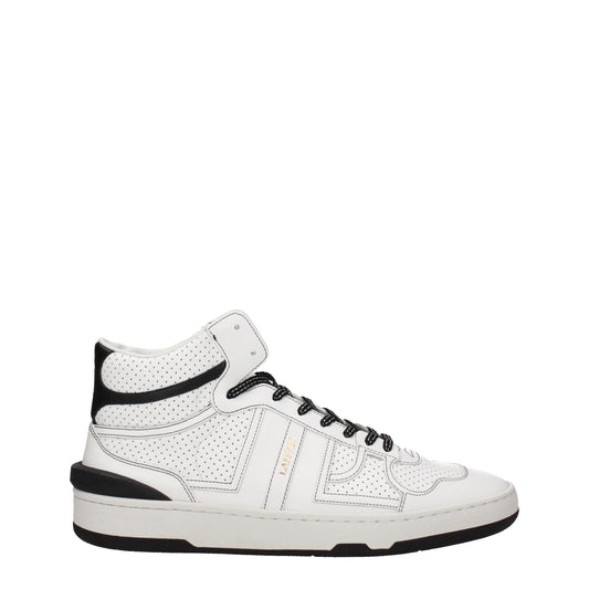 Baskets montantes en cuir blanc Lanvin