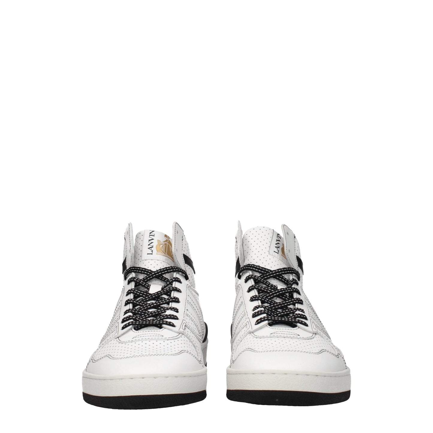 Baskets montantes en cuir blanc Lanvin