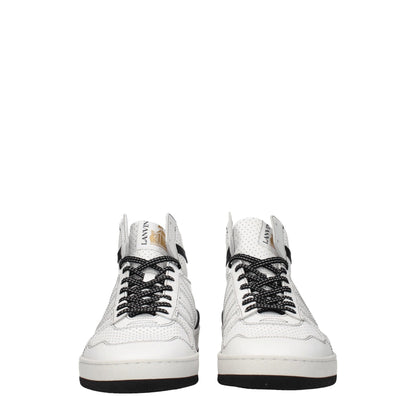 Baskets montantes en cuir blanc Lanvin