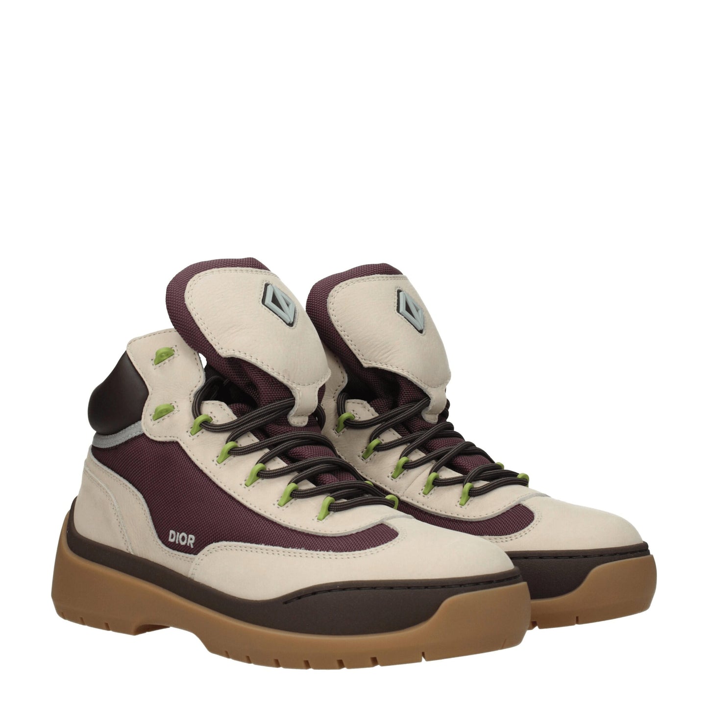 Bottes de cheville en cuir beige Christian Dior