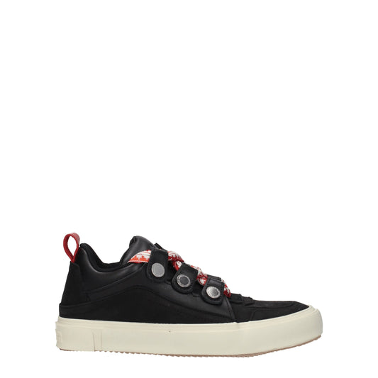Baskets basses en cuir noir Marcelo Burlon