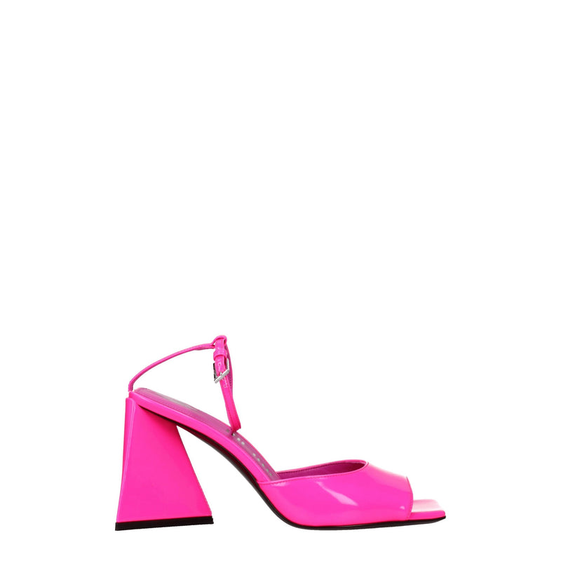 The Attico Pink Leather Stiletto Heels Sandals - EU36.5/US6.5