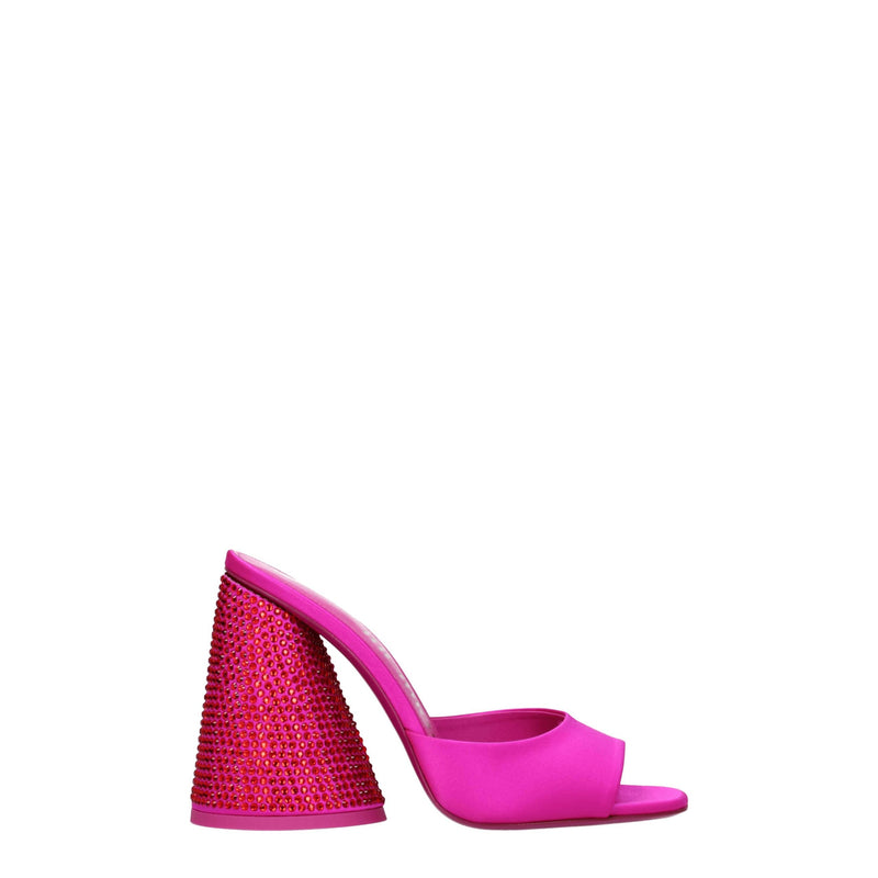 The Attico Pink Satin Platforms - High Heel Sandals for Women