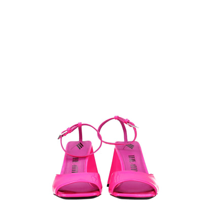 Les sandales à talons aiguilles en cuir rose de The Attico