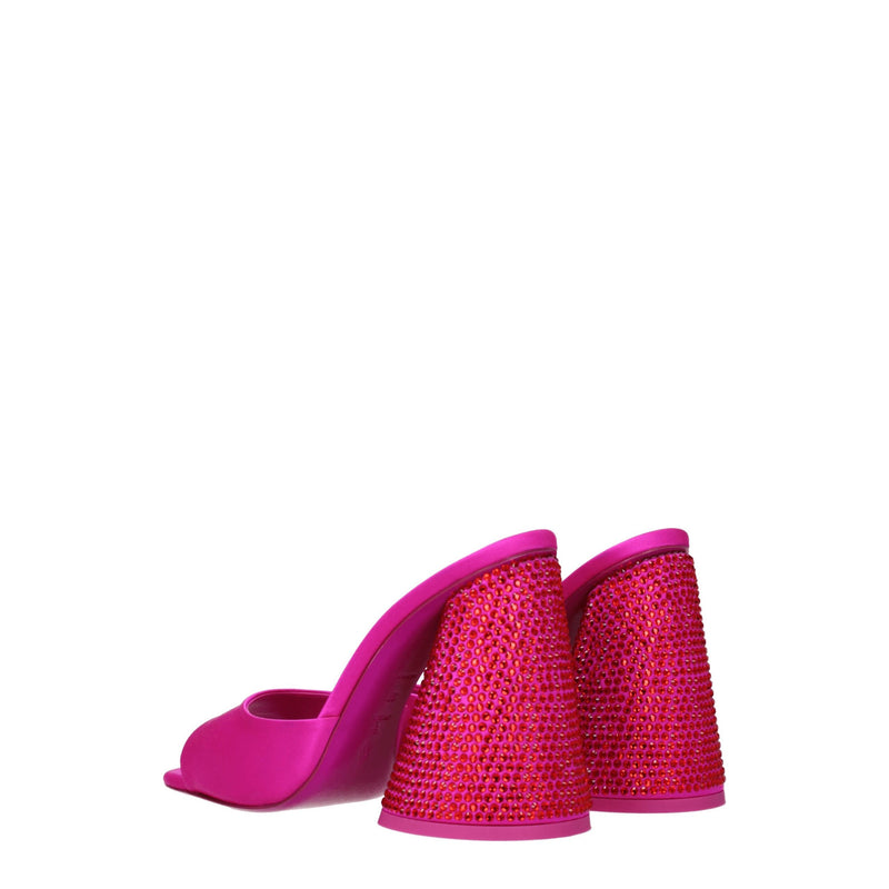 The Attico Pink Satin Platforms - High Heel Sandals for Women