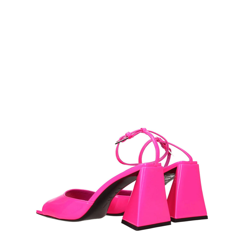 The Attico Pink Leather Stiletto Heels Sandals - EU36.5/US6.5