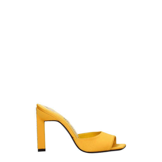 Sandales à talons aiguilles en satin orange de The Attico