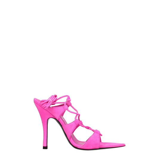 Les sandales à talons aiguilles en cuir rose de The Attico