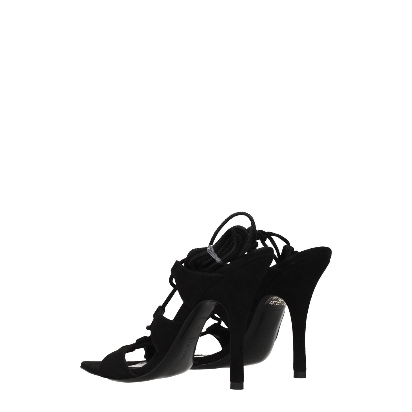 Les sandales à talons aiguilles en cuir noir The Attico