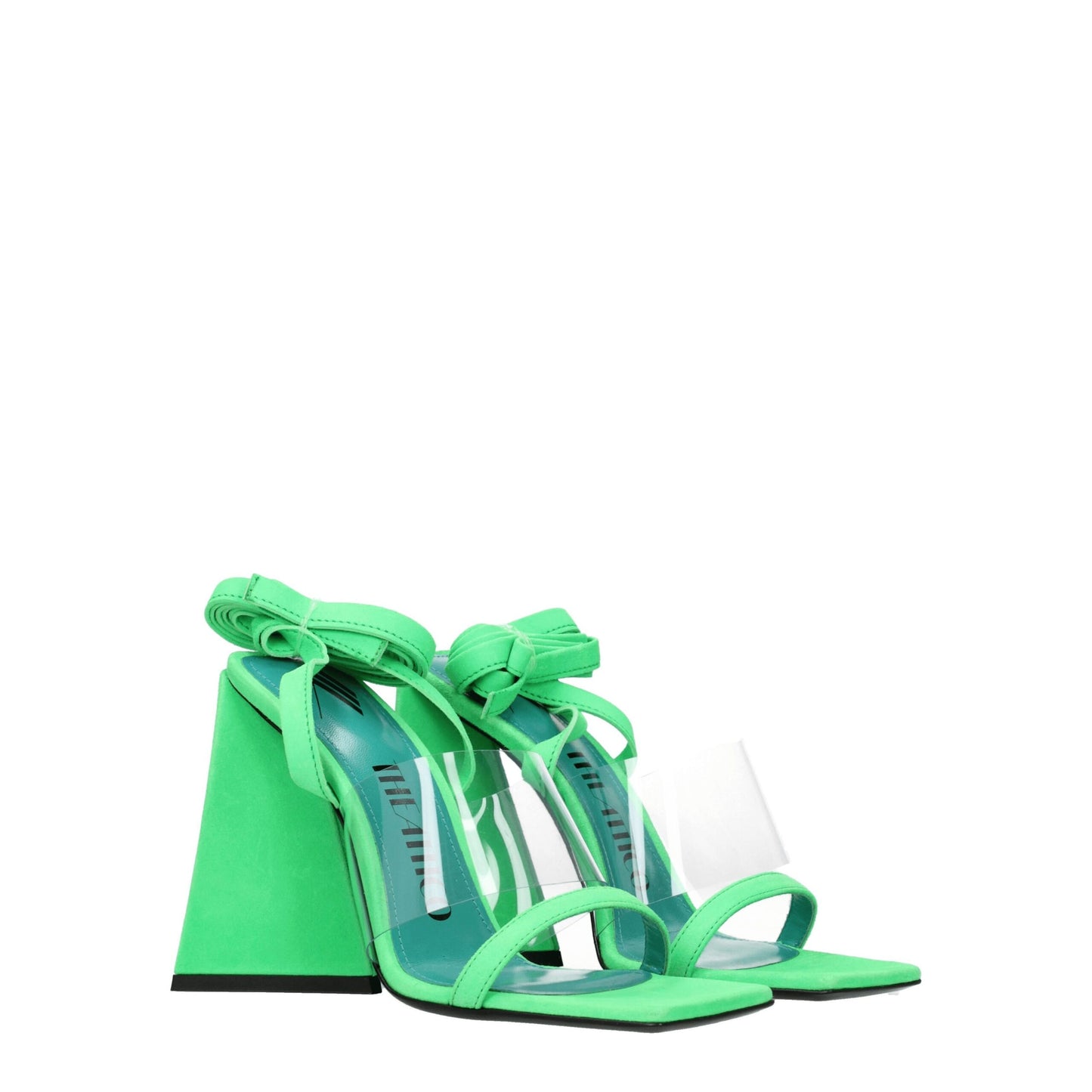 Les sandales plates en cuir transparent The Attico