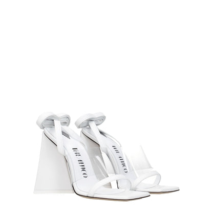 Les sandales à talons aiguilles en cuir blanc The Attico