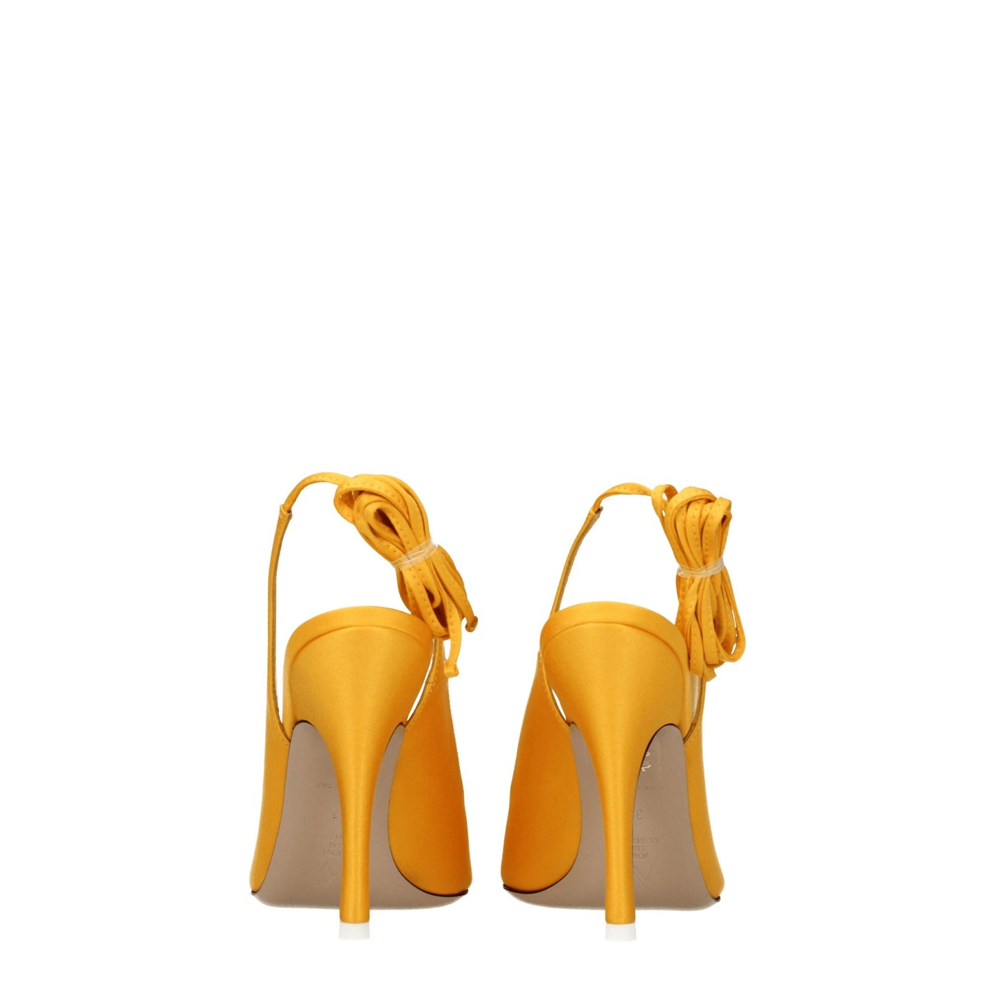 Les escarpins à talons hauts en satin orange de The Attico