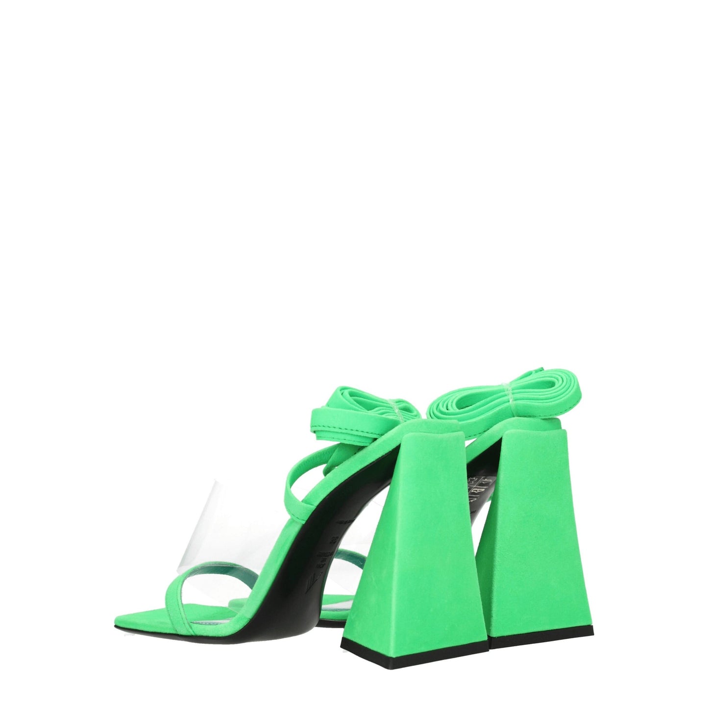 Les sandales plates en cuir transparent The Attico