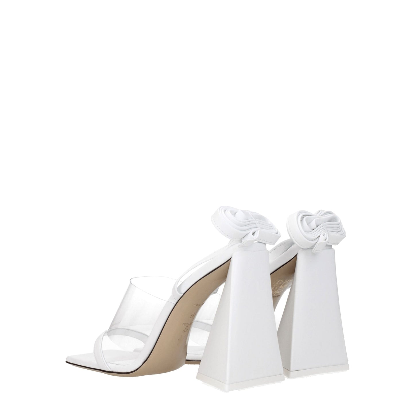 Les sandales à talons aiguilles en cuir blanc The Attico