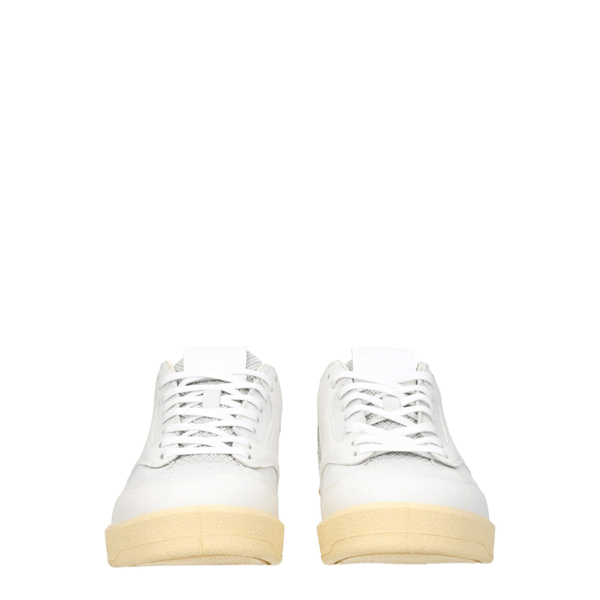 Jil Sander White Leather Low Tops Sneakers for Men