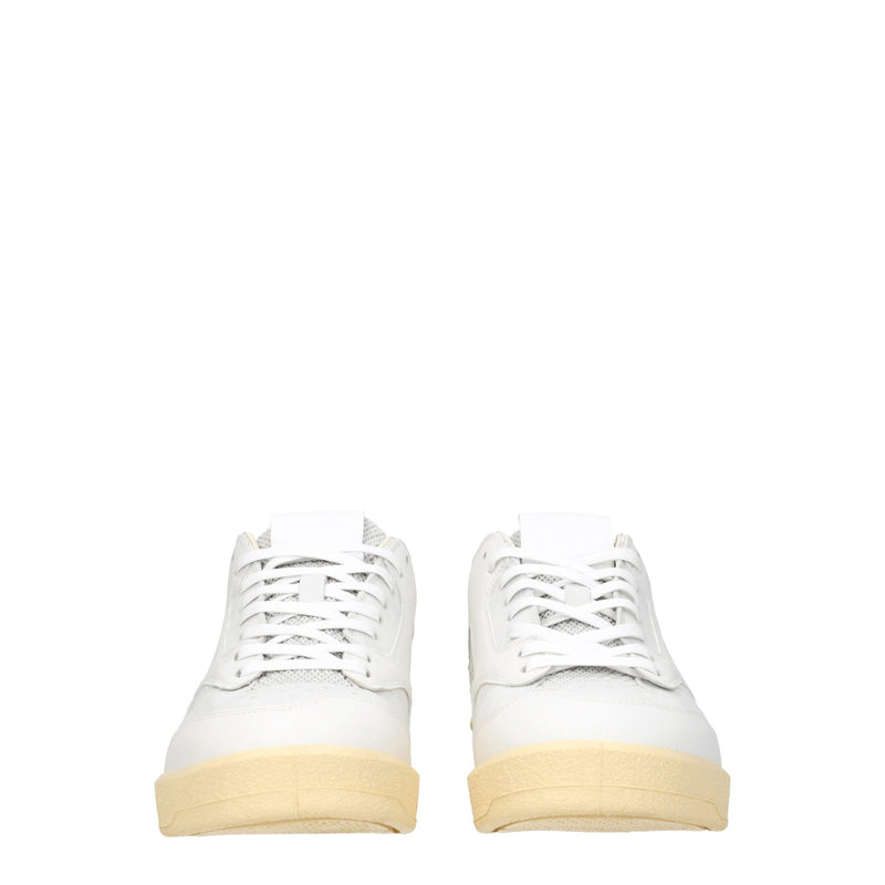 Jil Sander White Leather Low Tops Sneakers for Men