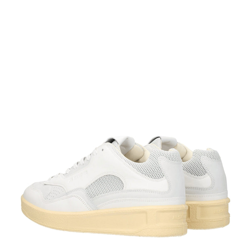 Jil Sander White Leather Low Tops Sneakers for Men