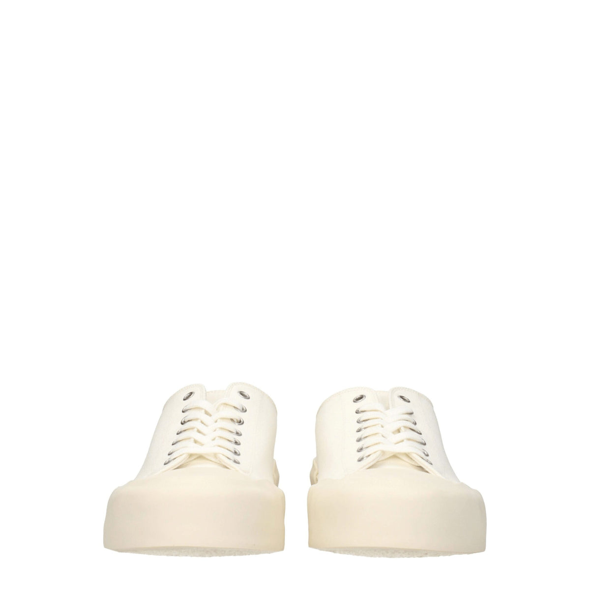Jil Sander Beige Fabric Low Tops Sneakers - Élégance Sportive
