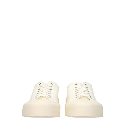 Baskets basses en tissu beige de Jil Sander