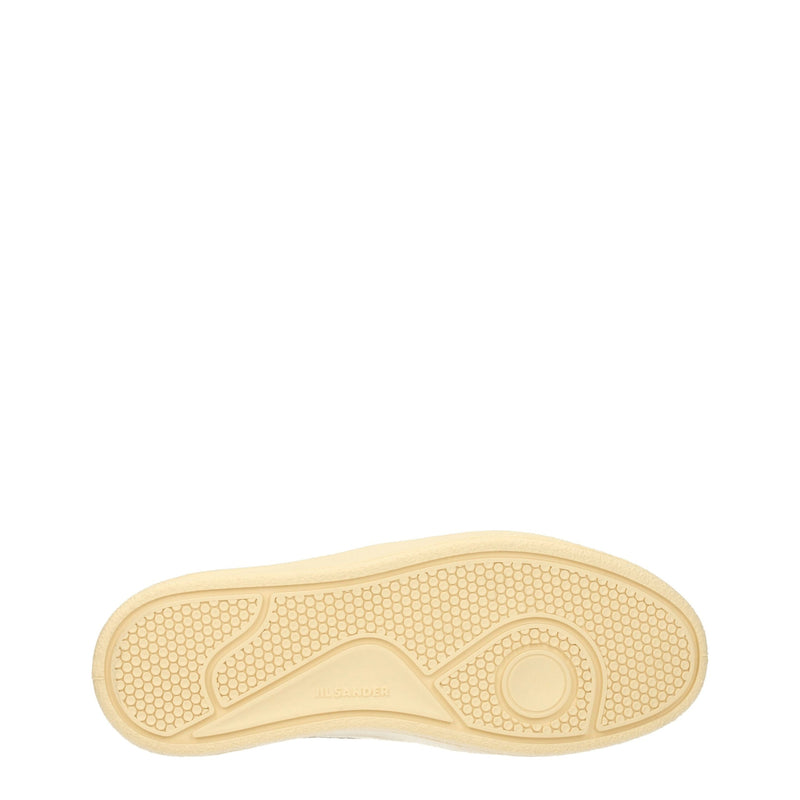 Jil Sander White Leather Low Tops Sneakers for Men
